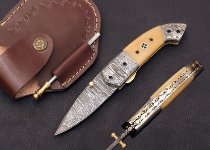 buy winter knife with leather sheath, personalized for xmas