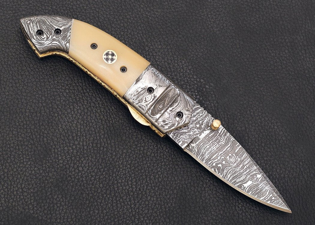 shop cow bone handle pocket knife