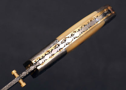 customize cow bone handle folding knife and engrave the name of your loved one and make it a unique gift for them that they never had before