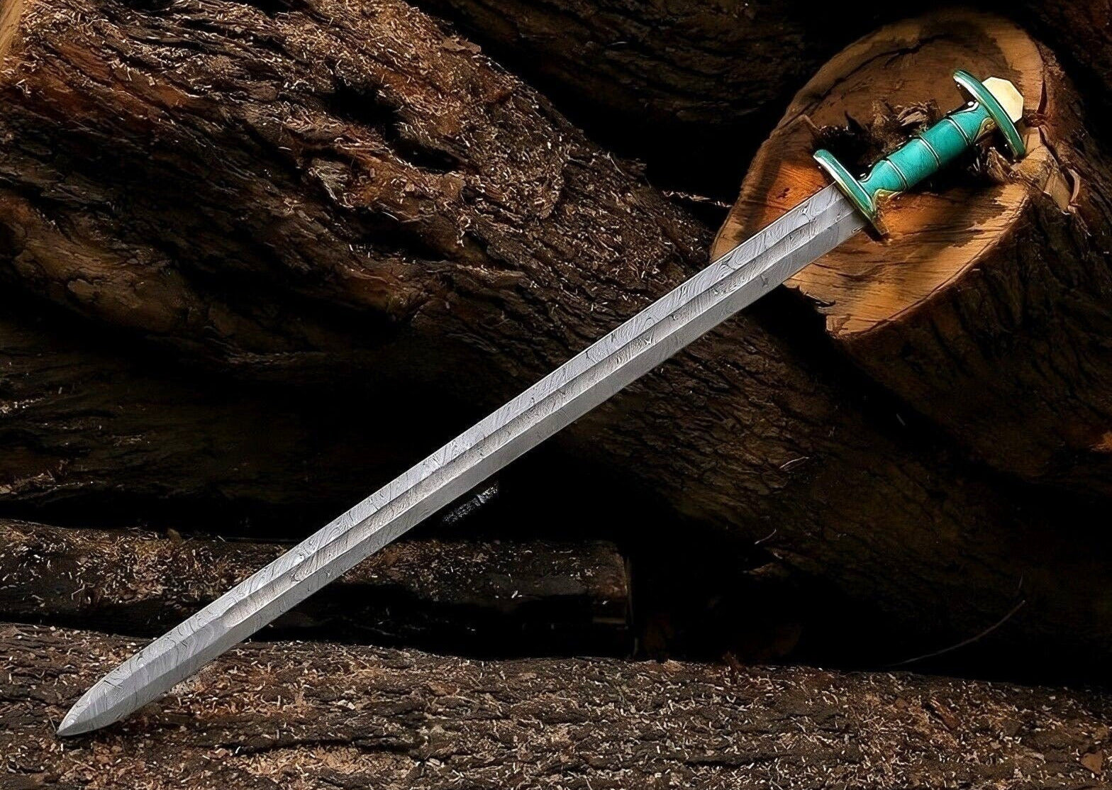 Hand Forged Damascus Steel Viking Sword