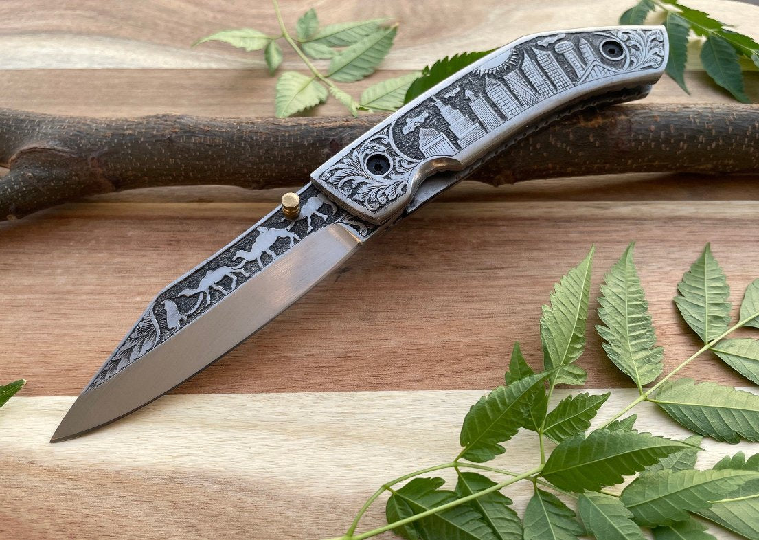 buy silver hunt pocket knife