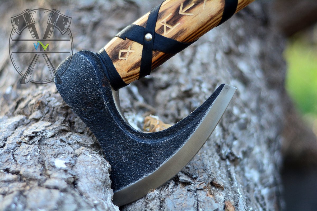 traditional viking bearded axe for sale. beautiful and strong axe head