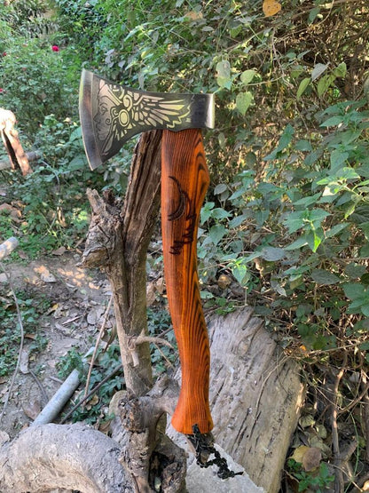 viking throwing axe available for sale. engraving options available